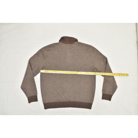 Old Navy Sweater Mens Large Brown Collared Pullover Cotton Blend Casual Knit New - Picture 4 of 8